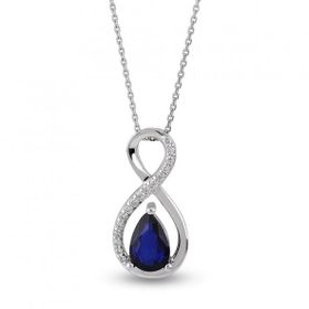 Harem Altın RTKL45 0.47 Ct Pırlanta Safir Altın Kolye