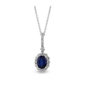 Harem Altın RTKL46 1.90 Ct Pırlanta Safir Altın Kolye