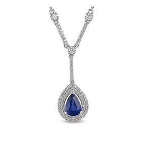Harem Altın RTKL48 1.14 Ct Pırlanta Safir Altın Kolye