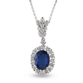 Harem Altın RTKL49 2.09 Ct Pırlanta Safir Altın Kolye
