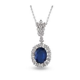 Harem Altın RTKL49 2.09 Ct Pırlanta Safir Altın Kolye