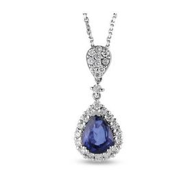 Harem Altın RTKL50 1.62 Ct Pırlanta Safir Altın Kolye