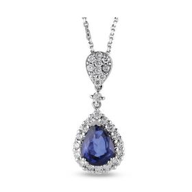 Harem Altın RTKL50 1.62 Ct Pırlanta Safir Altın Kolye