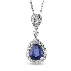 Harem Altın RTKL50 1.62 Ct Pırlanta Safir Altın Kolye