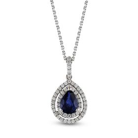 Harem Altın RTKL51 0.97 CT Pırlanta Safir Kadın Kolye