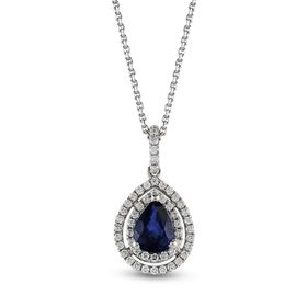 Harem Altın RTKL51 0.97 CT Pırlanta Safir Kadın Kolye