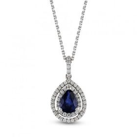 Harem Altın RTKL51 0.97 CT Pırlanta Safir Kadın Kolye