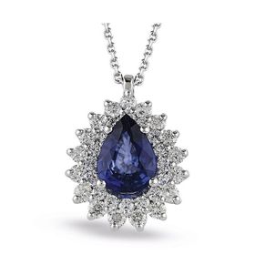 Harem Altın RTKL52 1.15 CT Pırlanta Safir Kolye