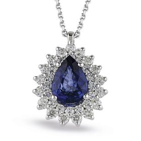 Harem Altın RTKL52 1.15 CT Pırlanta Safir Kolye