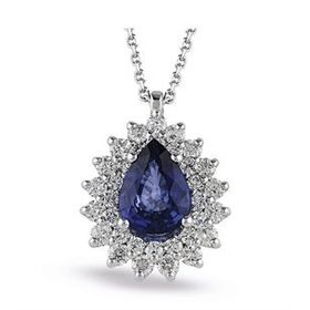 Harem Altın RTKL52 1.15 CT Pırlanta Safir Kolye