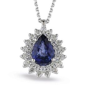Harem Altın RTKL52 1.15 CT Pırlanta Safir Kolye