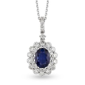 Harem Altın RTKL57 2.23 CT Pırlanta Safir Kolye