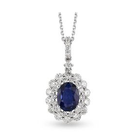 Harem Altın RTKL57 2.23 CT Pırlanta Safir Kolye