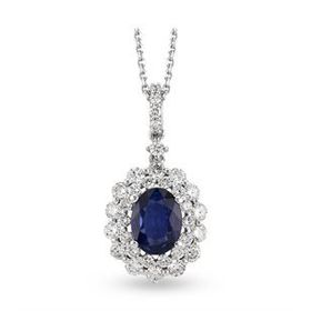 Harem Altın RTKL57 2.23 CT Pırlanta Safir Kolye