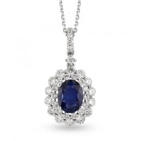 Harem Altın RTKL57 2.23 CT Pırlanta Safir Kolye