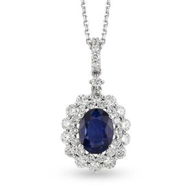 Harem Altın RTKL57 2.23 CT Pırlanta Safir Kolye