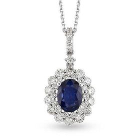 Harem Altın RTKL57 2.23 CT Pırlanta Safir Kolye