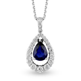 Harem Altın RTKL59 1.67 CT Pırlanta Safir Kolye