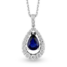 Harem Altın RTKL59 1.67 CT Pırlanta Safir Kolye