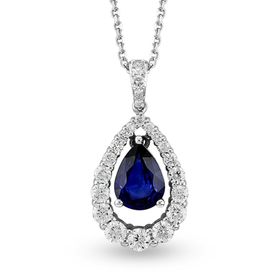 Harem Altın RTKL59 1.67 CT Pırlanta Safir Kolye