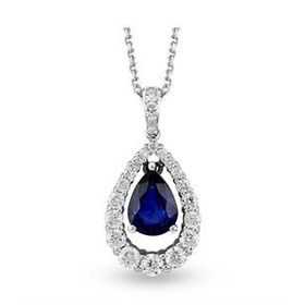 Harem Altın RTKL59 1.67 CT Pırlanta Safir Kolye
