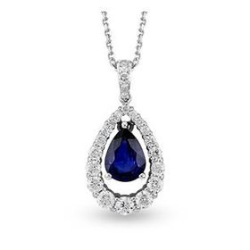 Harem Altın RTKL59 1.67 CT Pırlanta Safir Kolye