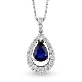 Harem Altın RTKL59 1.67 CT Pırlanta Safir Kolye