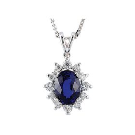 Harem Altın RTKL6 1.15 Ct Pırlanta Safir Altın Kolye