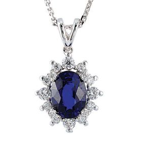 Harem Altın RTKL6 1.15 Ct Pırlanta Safir Altın Kolye