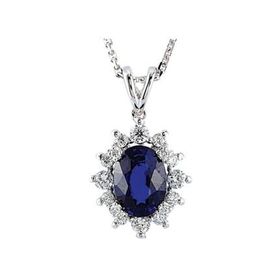 Harem Altın RTKL6 1.15 Ct Pırlanta Safir Altın Kolye