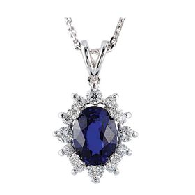 Harem Altın RTKL6 1.15 Ct Pırlanta Safir Altın Kolye