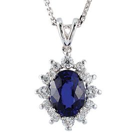 Harem Altın RTKL6 1.15 Ct Pırlanta Safir Altın Kolye