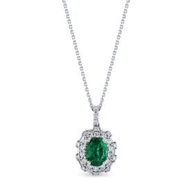 Harem Altın RTKL60 1.59 CT Pırlanta Zümrüt Taşlı Kolye