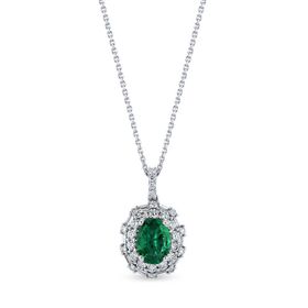 Harem Altın RTKL60 1.59 CT Pırlanta Zümrüt Taşlı Kolye