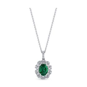Harem Altın RTKL60 1.59 CT Pırlanta Zümrüt Taşlı Kolye