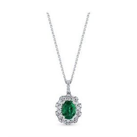Harem Altın RTKL60 1.59 CT Pırlanta Zümrüt Taşlı Kolye