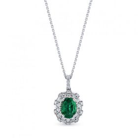 Harem Altın RTKL60 1.59 CT Pırlanta Zümrüt Taşlı Kolye