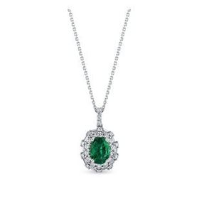 Harem Altın RTKL60 1.59 CT Pırlanta Zümrüt Taşlı Kolye