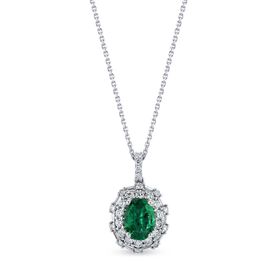 Harem Altın RTKL60 1.59 CT Pırlanta Zümrüt Taşlı Kolye