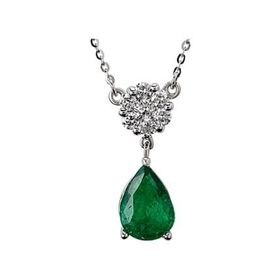 Harem Altın RTKL7 1.07 Ct Pırlanta Zümrüt Taşlı Altın Kolye
