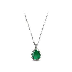 Harem Altın RTKL8 0.73 Ct Pırlanta Zümrüt Taşlı Altın Kolye