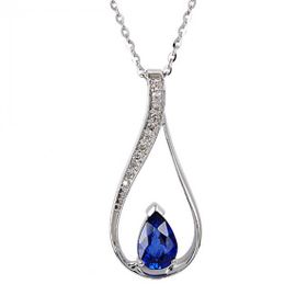 Harem Altın RTKL9 0.56 Ct Pırlanta Safir Altın Kolye