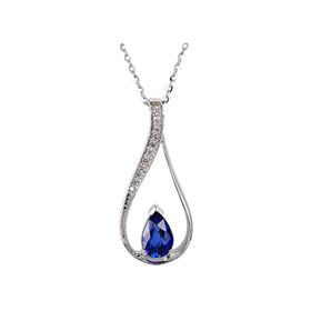 Harem Altın RTKL9 0.56 Ct Pırlanta Safir Altın Kolye