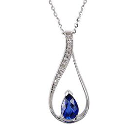Harem Altın RTKL9 0.56 Ct Pırlanta Safir Altın Kolye