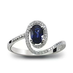Harem Altın RTY11 0.73 Ct Pırlanta Safir Yüzük