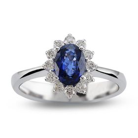 Harem Altın RTY18 Kadın 1.25 ct Pırlanta Safir Yüzük