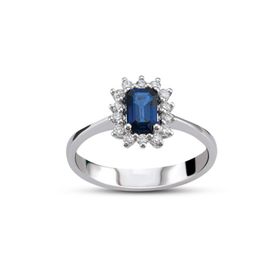 Harem Altın RTY22 Kadın 0.68 ct Pırlanta Safir Yüzük