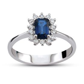 Harem Altın RTY22 Kadın 0.68 ct Pırlanta Safir Yüzük