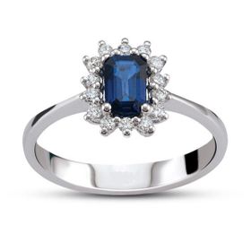 Harem Altın RTY22 Kadın 0.68 ct Pırlanta Safir Yüzük