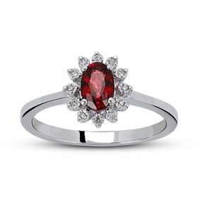 Harem Altın RTY25 Kadın 0.62 ct Pırlanta Yakut Yüzük